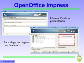 Medio de la presentación que  puede ser pantalla, transparencia, diapositiva o papel Volver al Indice Volver al Inicio 