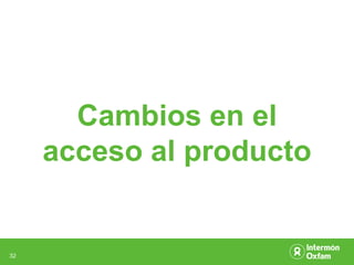 Cambios en el
     acceso al producto


32
 