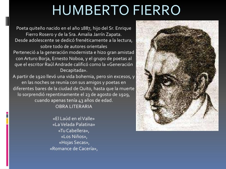 Resultado de imagen para muerte de humberto fierro