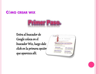 CÓMO CREAR WIX
 