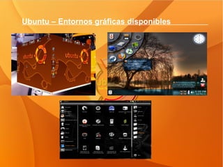 Ubuntu – Entornos gráficas disponibles  