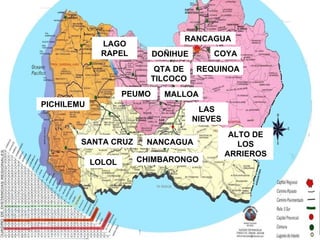 PICHILEMU CHIMBARONGO LAS NIEVES PEUMO REQUINOA QTA DE TILCOCO DOÑIHUE RANCAGUA COYA MALLOA NANCAGUA SANTA CRUZ LOLOL LAGO RAPEL ALTO DE LOS ARRIEROS 