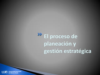 El proceso de
planeación y
gestión estratégica
 