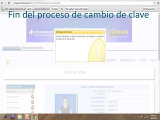 Fin del proceso de cambio de clave
 