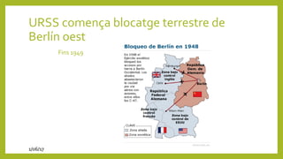 URSS comença blocatge terrestre de
Berlín oest
Fins 1949
1/06/17
 