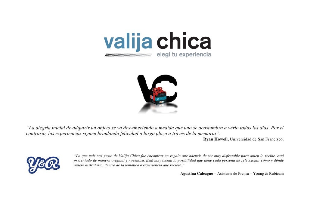 Presentación Valija Chica Corporativa