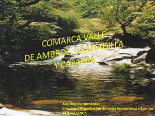 Ana Regaña Hernández Creación y Organización de viajes Combinados y Eventos 10/Enero/2011 