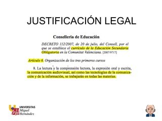 JUSTIFICACIÓN LEGAL 
