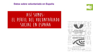 Datos sobre voluntariado en España
 