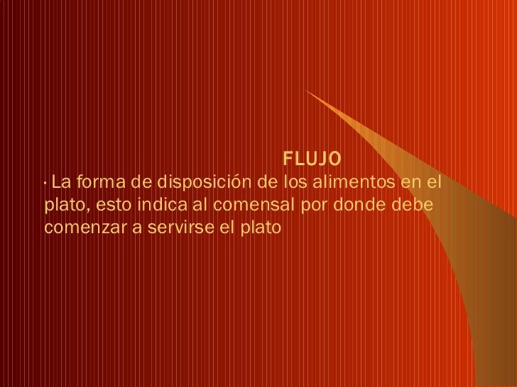 Presentación y montaje de platos