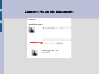 Comentaris en els documents
 