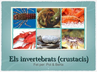 Els invertebrats (crustacis)
        Fet per: Pol & Berta
                 1
 