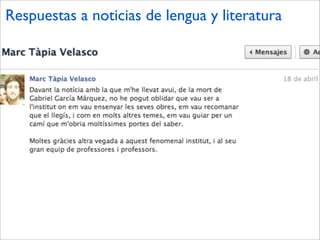 Respuestas a noticias de lengua y literatura
 