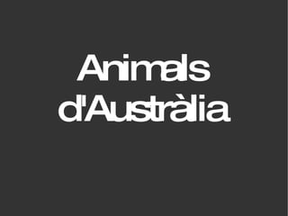 Animals d'Austràlia 