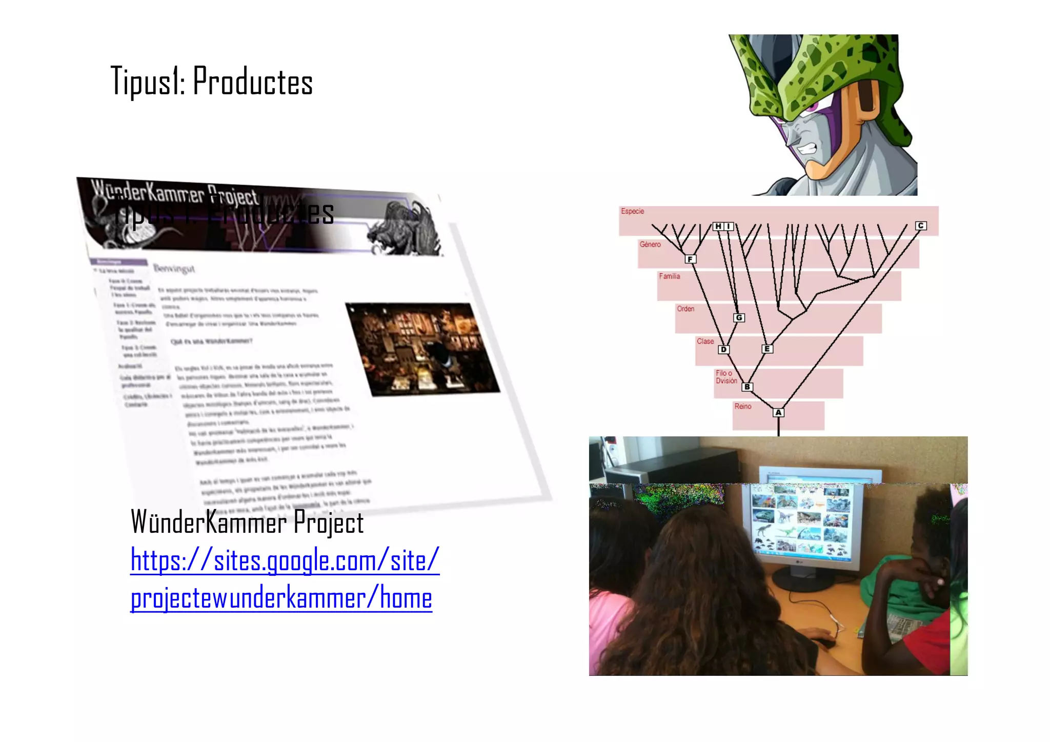 WünderKammer Project
https://sites.google.com/site/
projectewunderkammer/home
Tipus 1: Productes
Tipus1: Productes
 