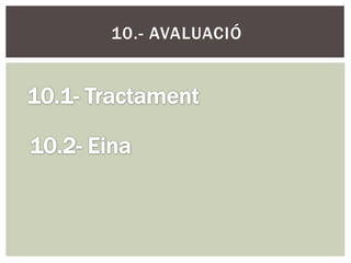 10.- AVALUACIÓ
 