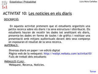 Recollida o identificació de dades a través d’observacions, enquestes i  experiments. 