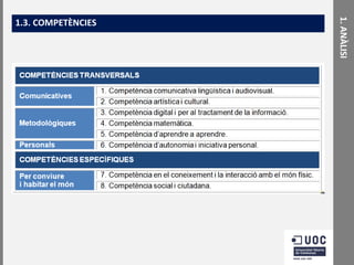 1. ANÀLISI

1.3. COMPETÈNCIES

 