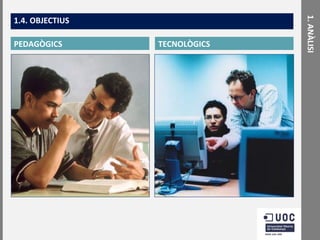 PEDAGÒGICS

TECNOLÒGICS

1. ANÀLISI

1.4. OBJECTIUS

 
