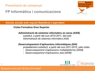 Objectius de la campanyaDonar a conèixer les necessitats reals de les empreses TIC de l’Anoia.