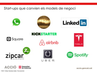 FONT: Forbes; Business insider; The economist
Start-ups que canvien els models de negoci
 