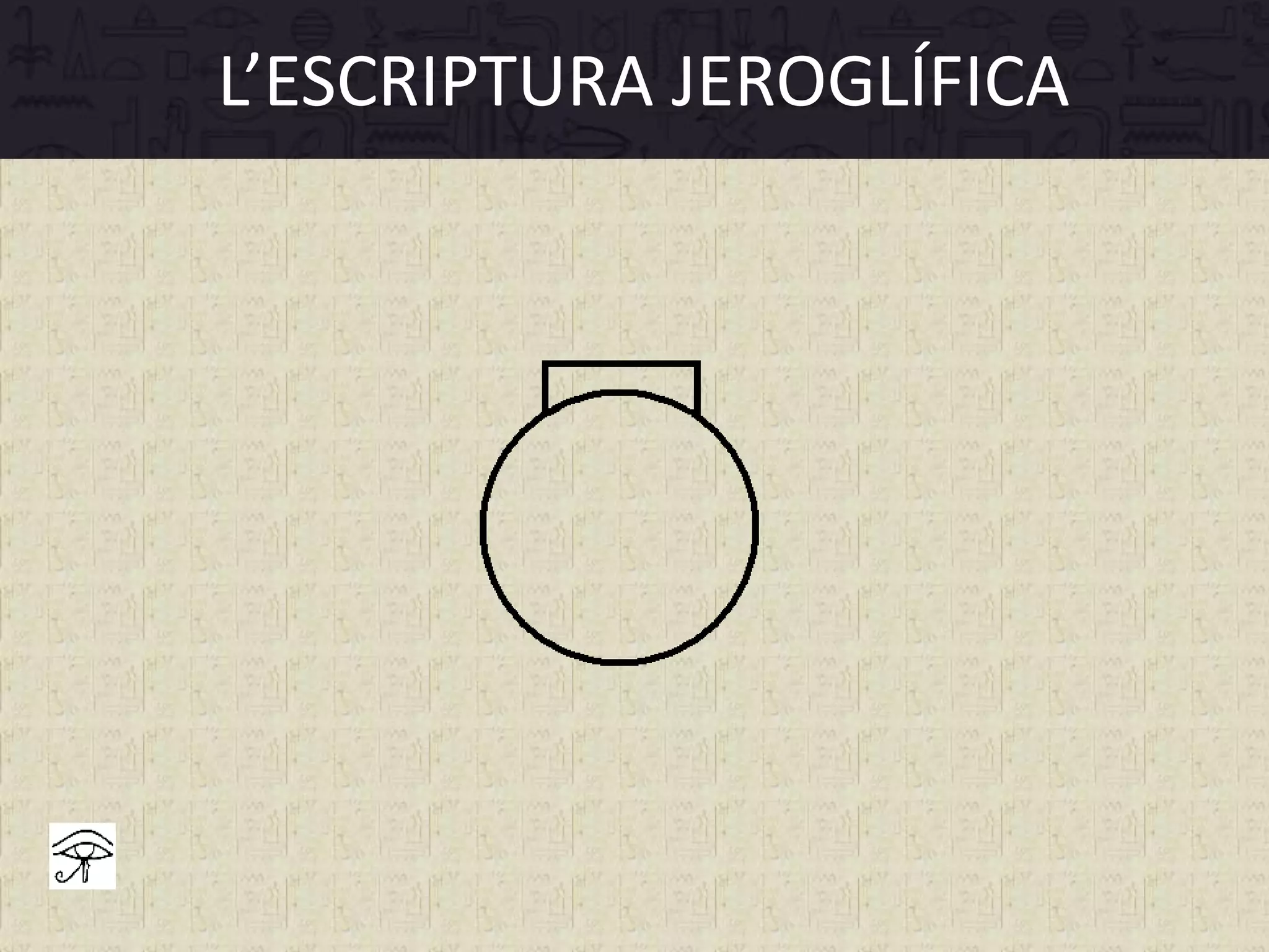 L’ESCRIPTURA JEROGLÍFICA
 