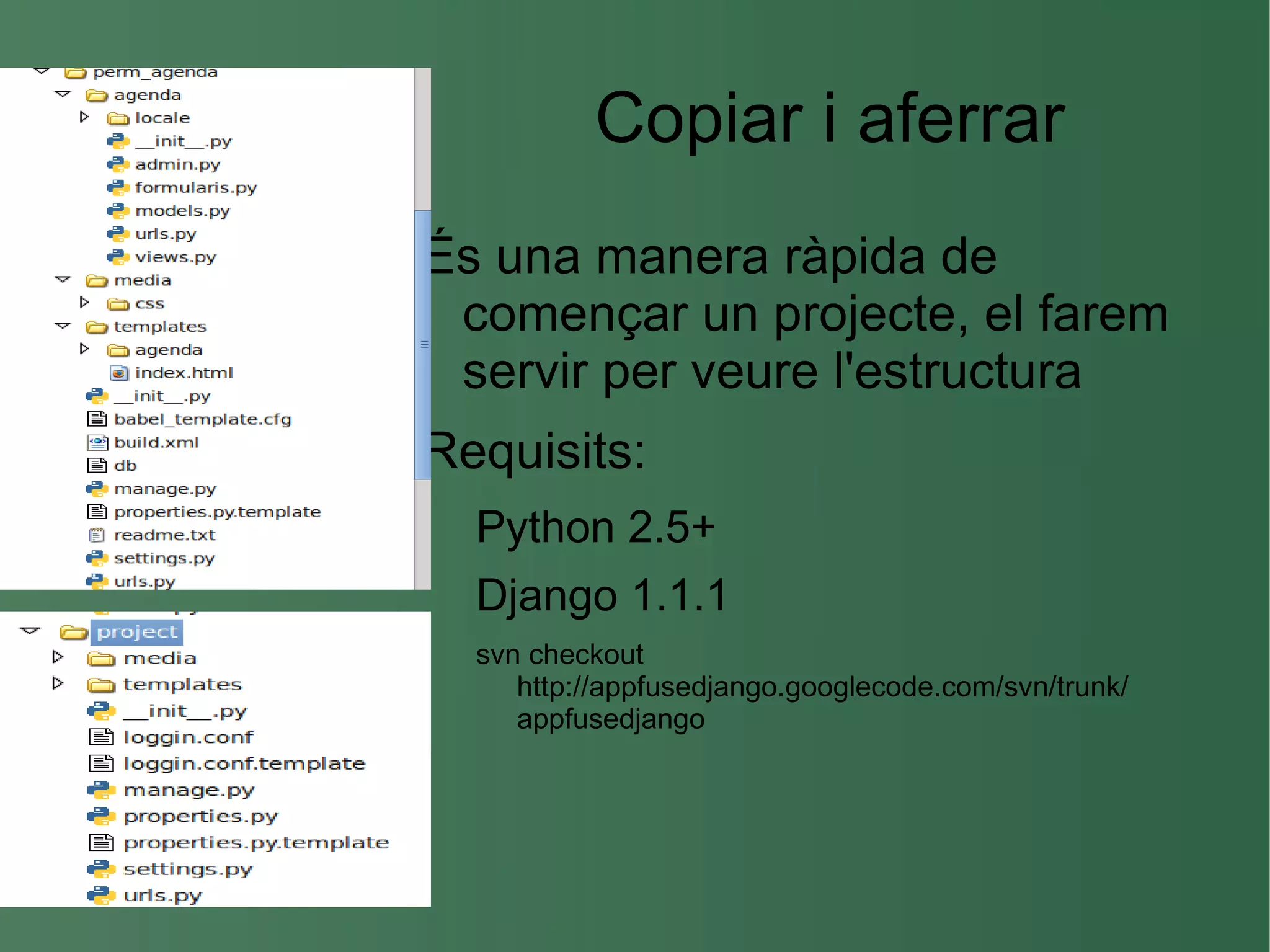 Utilitza el model vista plantilla (MVT ~ MVC) 