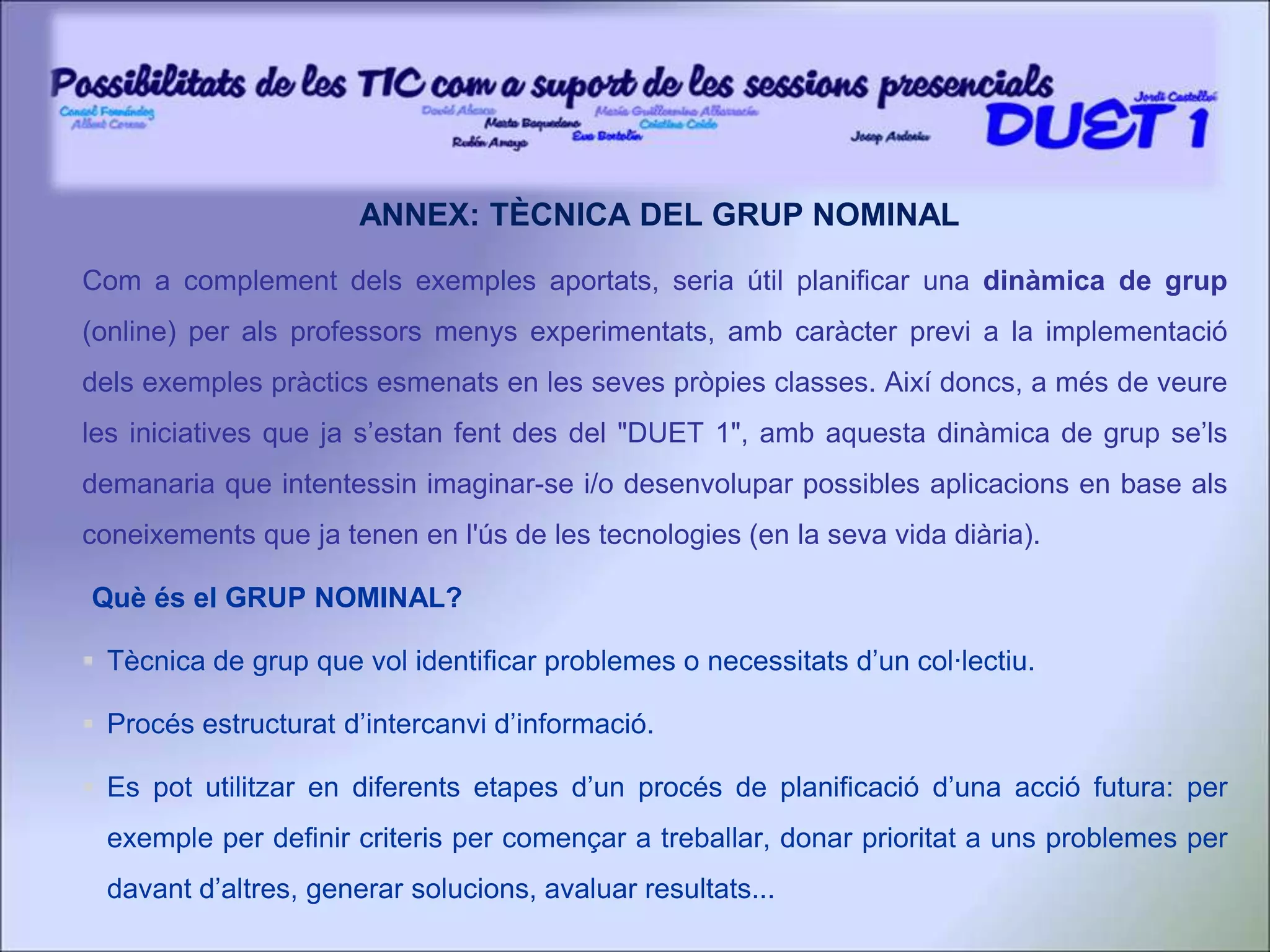 APLICACIONS QUE REQUEREIXEN CONNEXIÓ A LA XARXA I POSSIBILITEN LA CONSTRUCCIÓ COL·LABORATIVA DE CONEIXEMENT – DOCUMENTS EN LÍNEAUna bona manera de treballar col·laborativament és a partir de GoogleDocs. Aquesta eina vinculada al correu de Google (Gmail) és un gran instrument que permet el treball en xarxa dels alumnes i compartir continguts i redactar treballs tant de manera síncrona com asíncrona. L’alumne ha de compartir amb els seus companys el document generat per tal que tots puguin treballar-hi i amb el professor perquè pugui realitzar la correcció.