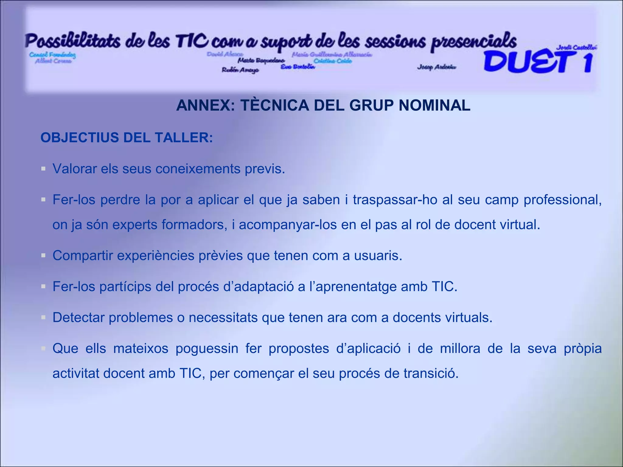 APLICACIONS QUE REQUEREIXEN CONNEXIÓ A LA XARXA I POSSIBILITEN LA CONSTRUCCIÓ COL·LABORATIVA DE CONEIXEMENT – WIKISLa wiki és un lloc web de treball col·laboratiu per excel·lència, permet treballar varis usuaris en el mateix document i al mateix temps. Tenen una estructura prou intuïtiva que facilita la navegació per el document, per tant, es poden utilitzar directament per publicar el material com a pàgina web.Permeten veure com s’ha construït el document, cada modificació feta queda guardada i es pot restaurar o revisar en qualsevol moment, amb l’autonomia que això ens aporta.Per posar un exemple citaríem el wikispace, una eina que respecta la idea original de registrar tots els seus moviments per a possibles revisions/restauracions. 