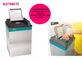 SUITMATE Centrifugadora de bañadores que con 8 segundos elimina el 95% del agua del bañador 