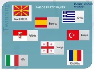 Durada: De març
fins maigPAÏSOS PARTICIPANTS
 