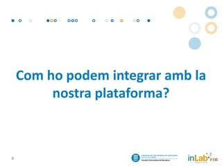 Com ho podem integrar amb la
nostra plataforma?

8

 