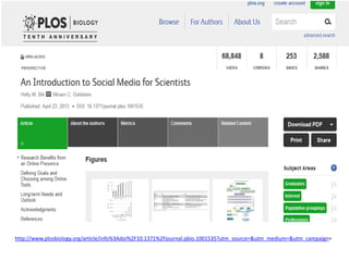 Science dissemination 2.0: Social media for researchers 