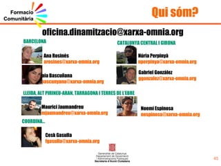 acdmasocialnetwork.ning.com Comunitat de professionals de la  mediació de conflictes de Catalunya  i persones impulsores, estudioses i investigadores del tema. Comparteixen events d’activitats que poden ser d’interès per a la comunitat, recursos i enllaços a institucions i serveis que poden interessar en la comunitat, segons el territori on es troben. 