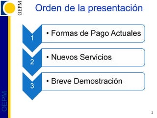 Orden de la presentación 