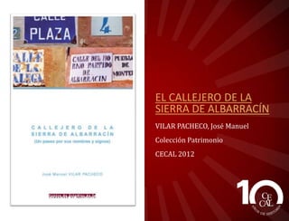 ORDINACIONES DE LA
COMUNIDAD DE
TERUEL (1598-1725)
CUTANDA PÉREZ, Eloy
Colección Estudios
CECAL 2012.

 