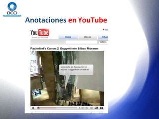 Anotaciones  en YouTube   
