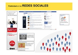 Publicidad en las   REDES SOCIALES
 