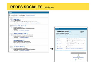 REDES SOCIALES: Utilidades
 