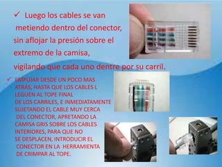 Bueno para el otro extremo volvemos. a realizar los mismos pasos anteriores.Podemos ver en la imagen el final del cable con los conectores  correspondientes.