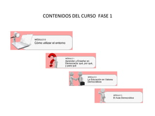 CONTENIDOS DEL CURSO  FASE 1 