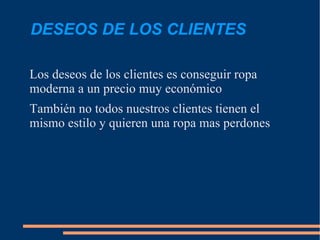 Hacer ropa moderna a precios competitivos 