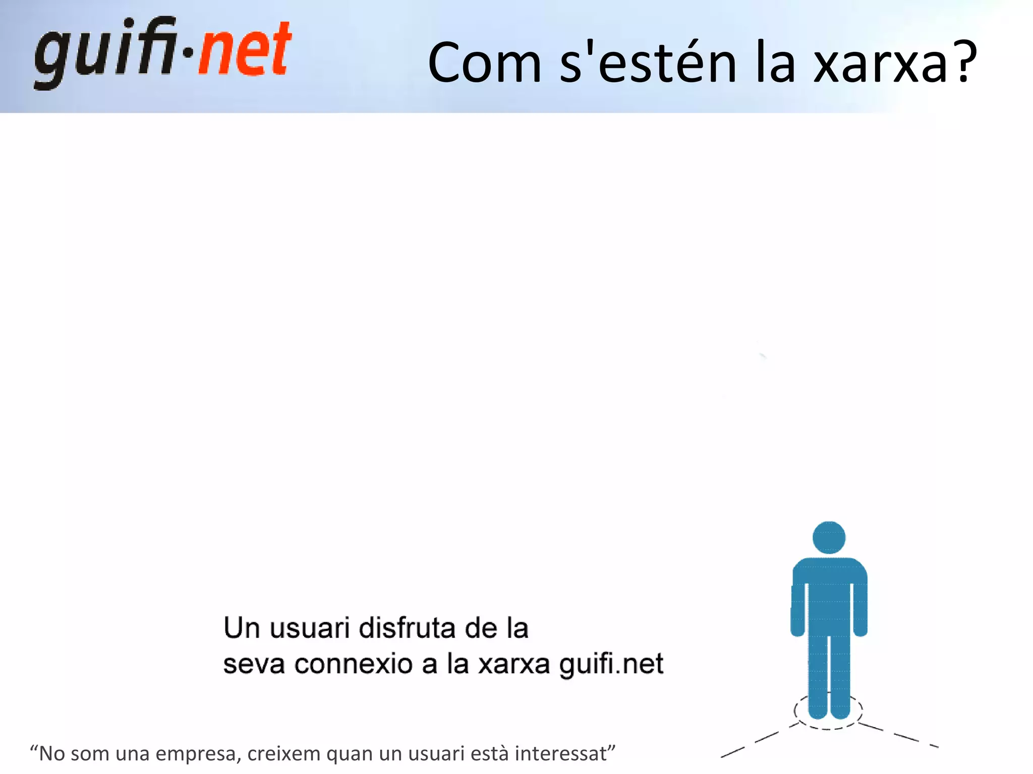Com   s'estén la xarxa ? “ No som una empresa, creixem quan un usuari està interessat” 