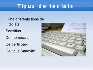 El teclat. 