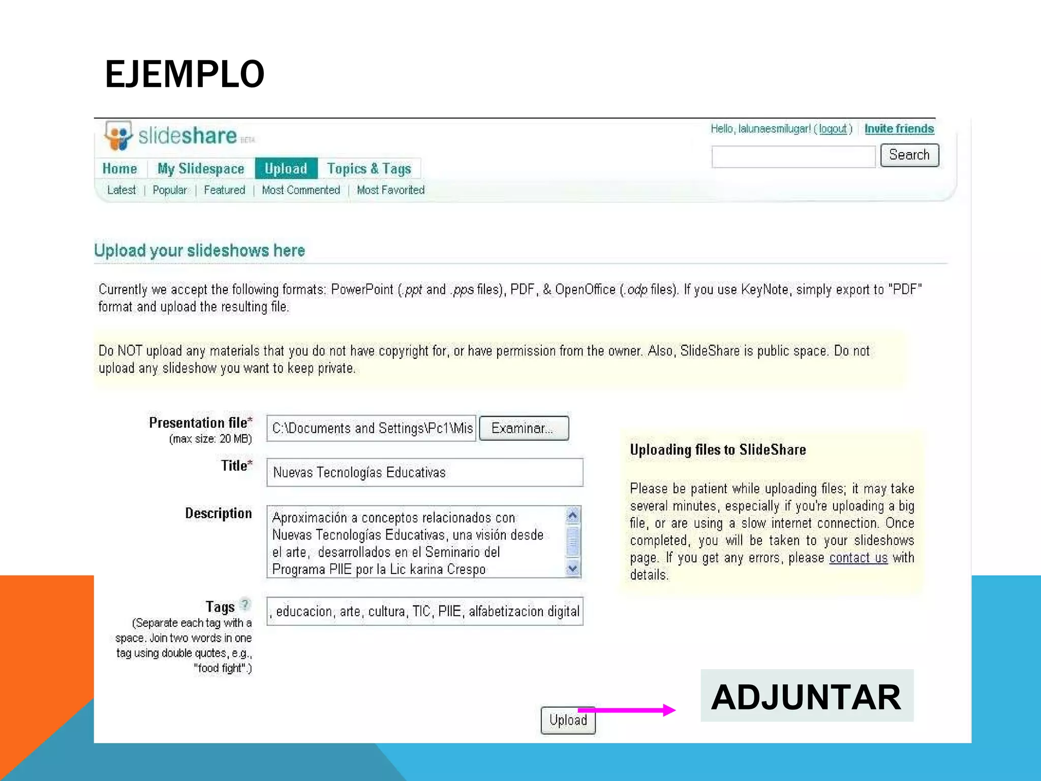 EJEMPLO ADJUNTAR 