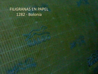 FILIGRANAS EN PAPEL
    1282 - Bolonia
 