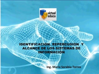 IDENTIFICACIÓN. REPERCUSIÓN  Y ALCANCE DE LOS SISTEMAS DE INFORMACIÓN Ing. María Sorabia Torres 