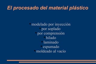 El procesado del material plástico modelado por inyección por soplado por comprensión hilado laminado espumado moldeado al vacío 