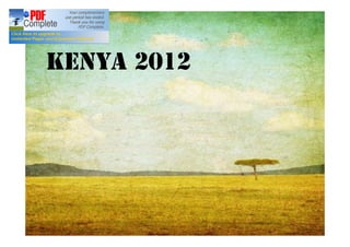 KENYA 2012
 