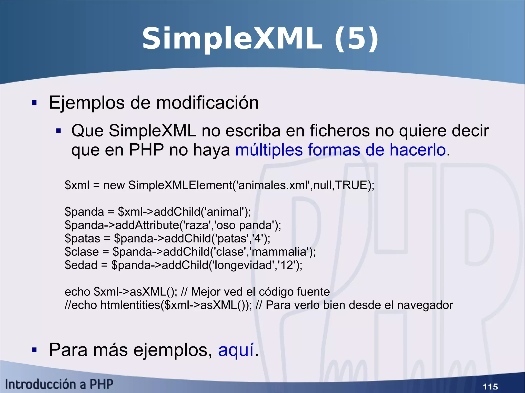 Introducción a PHP5
